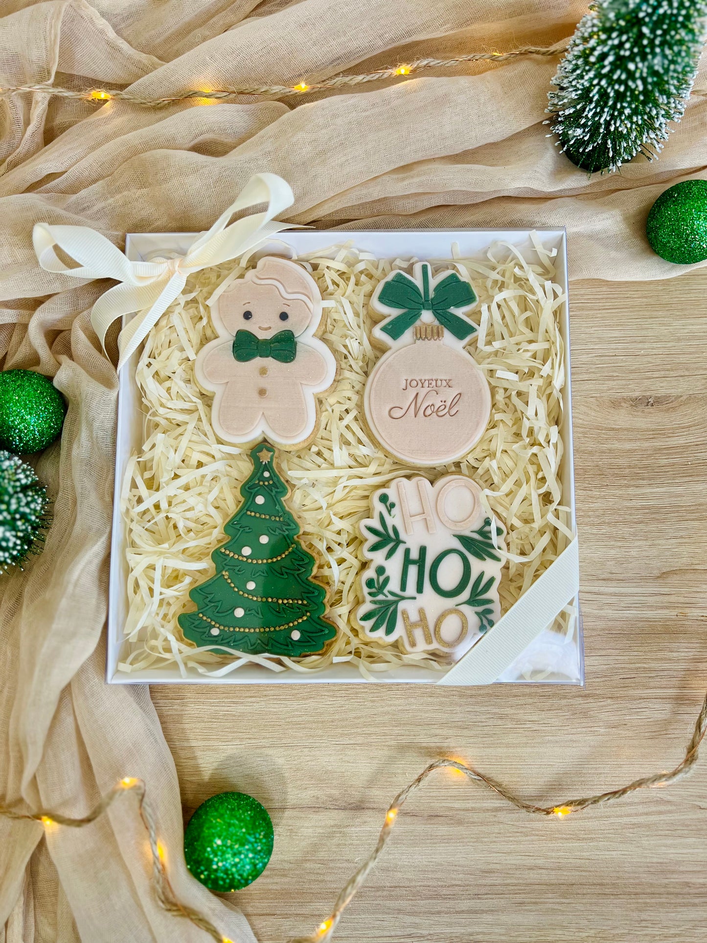Coffret de 4 biscuits sablés – Édition Noël